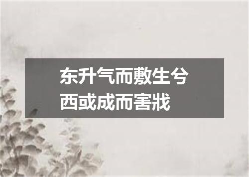 东升气而敷生兮西或成而害戕