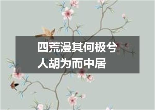 四荒漫其何极兮人胡为而中居