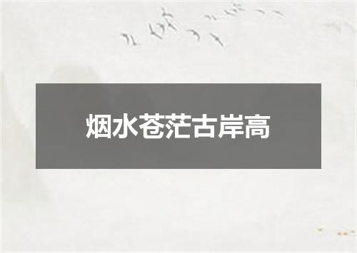 烟水苍茫古岸高