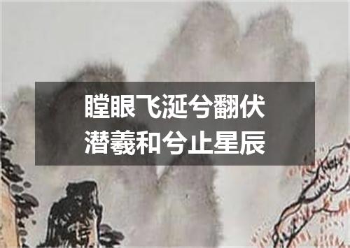 瞠眼飞涎兮翻伏潜羲和兮止星辰