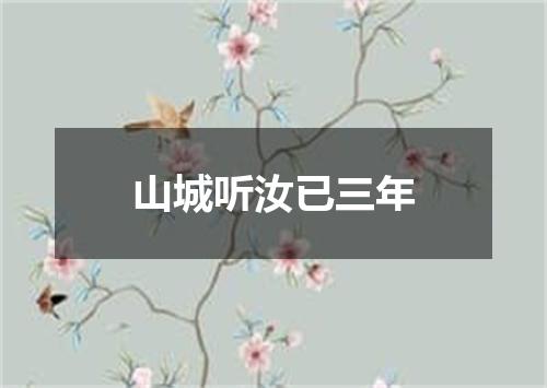 山城听汝已三年