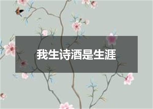我生诗酒是生涯