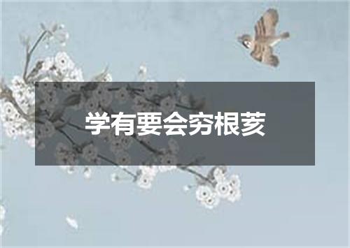 学有要会穷根荄