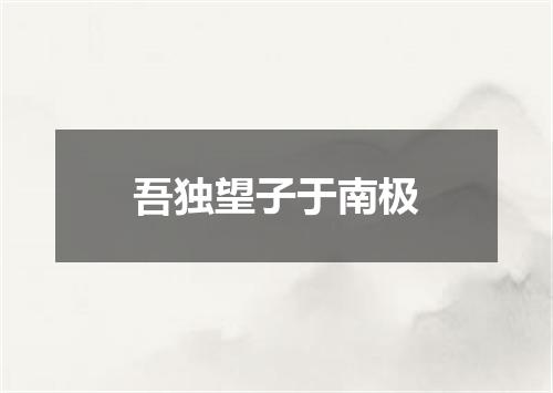 吾独望子于南极
