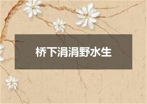 桥下涓涓野水生