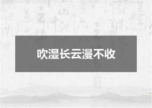 吹湿长云漫不收