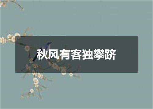秋风有客独攀跻