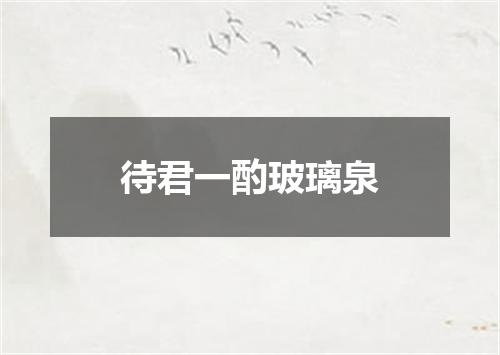 待君一酌玻璃泉
