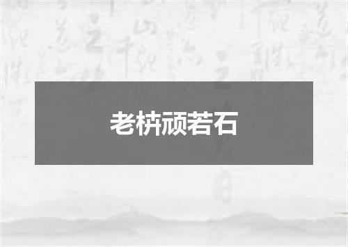 老枿顽若石