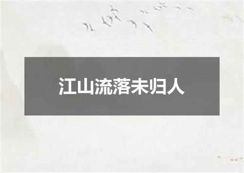 江山流落未归人