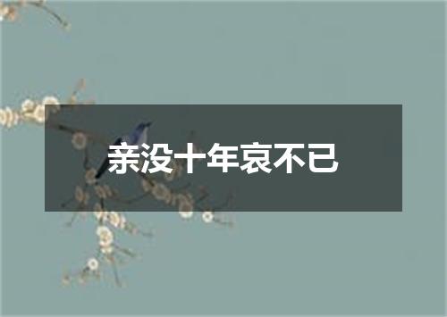 亲没十年哀不已
