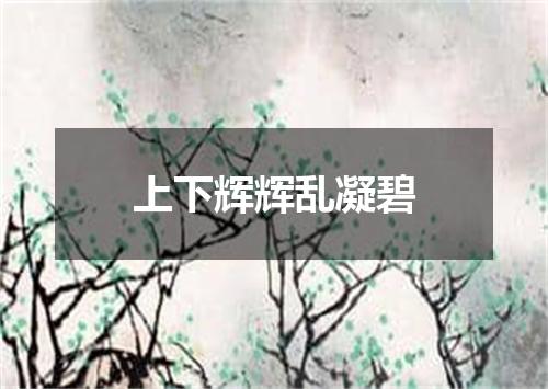 上下辉辉乱凝碧