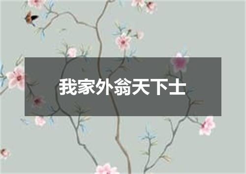我家外翁天下士