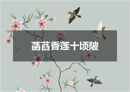菡萏香莲十顷陂