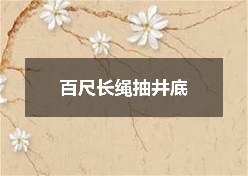 百尺长绳抽井底