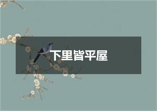 下里皆平屋