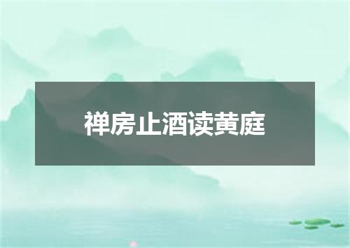 禅房止酒读黄庭
