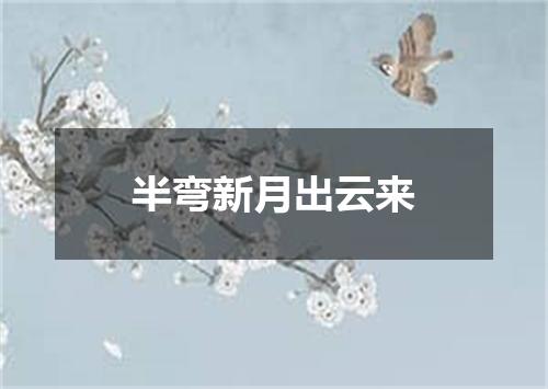 半弯新月出云来