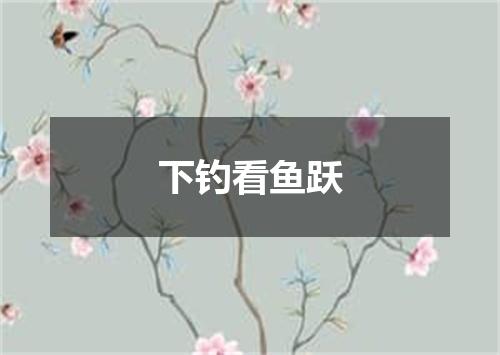 下钓看鱼跃