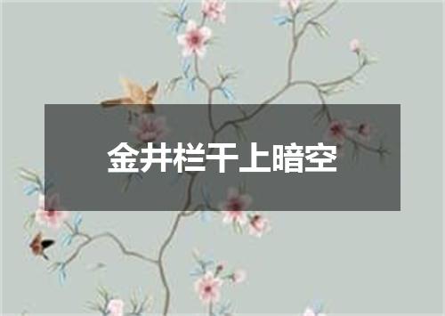 金井栏干上暗空