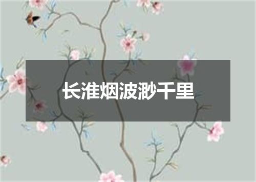 长淮烟波渺千里