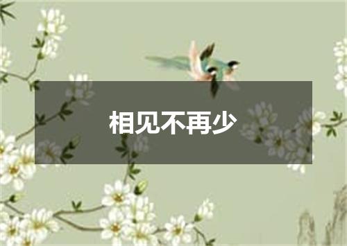 相见不再少