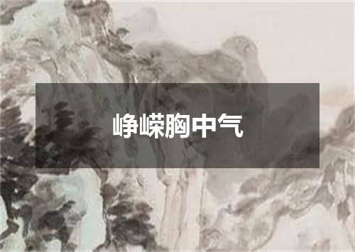 峥嵘胸中气