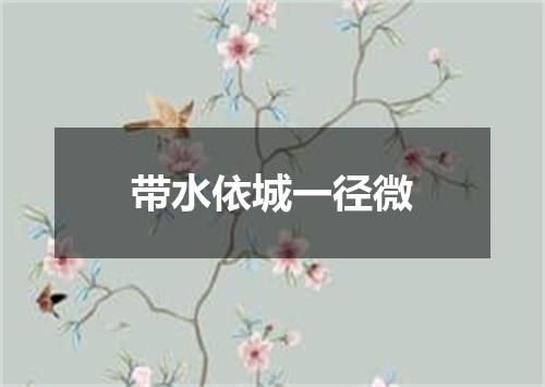 带水依城一径微