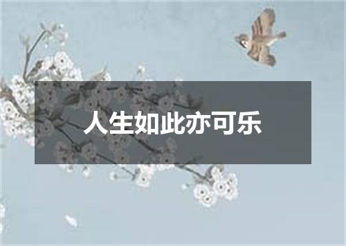 人生如此亦可乐