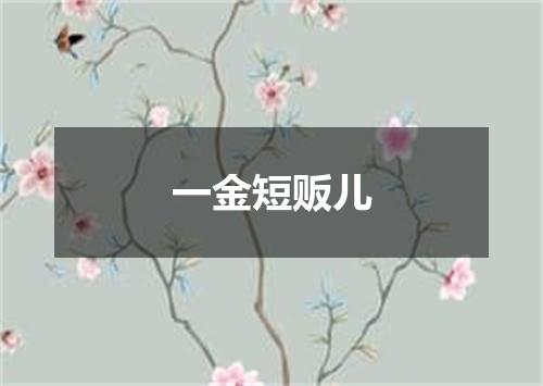 一金短贩儿
