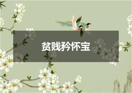 贫贱矜怀宝
