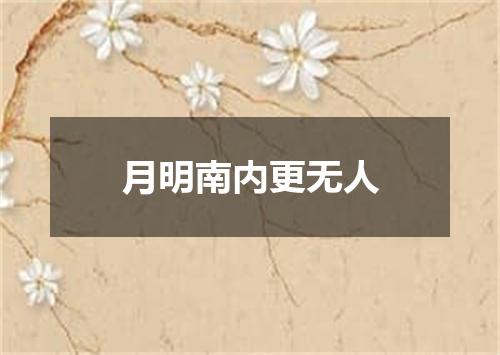 月明南内更无人