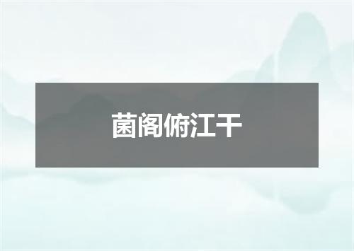 菌阁俯江干