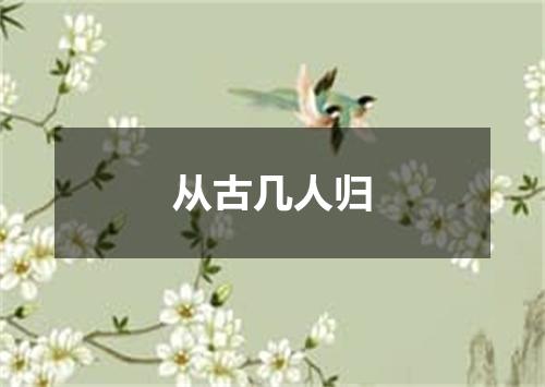 从古几人归