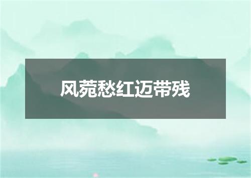 风菀愁红迈带残