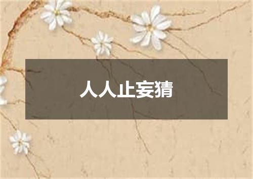 人人止妄猜
