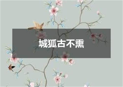 城狐古不熏