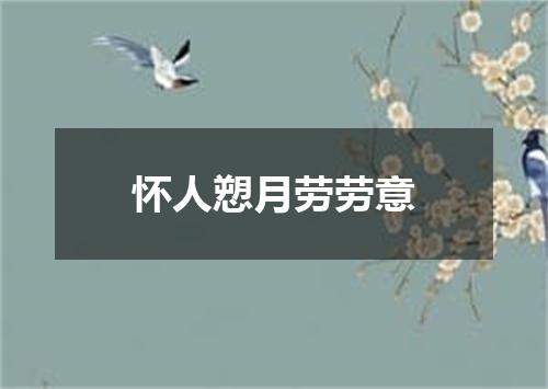 怀人愬月劳劳意