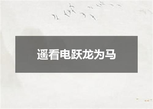 遥看电跃龙为马