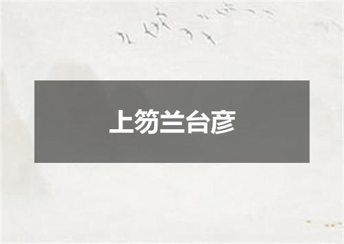 上笏兰台彦
