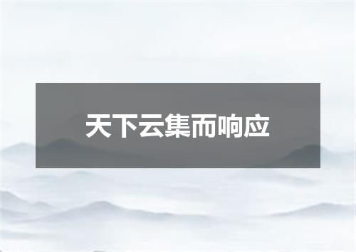 天下云集而响应