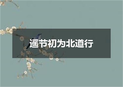 遥节初为北道行