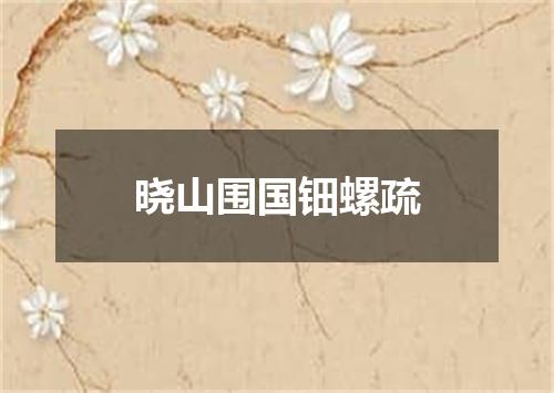 晓山围国钿螺疏