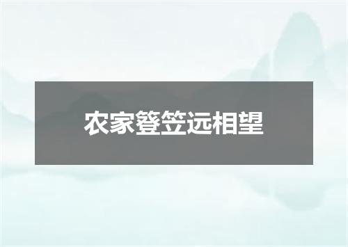 农家簦笠远相望