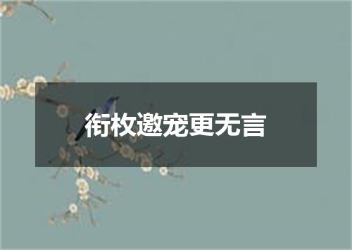衔枚邀宠更无言