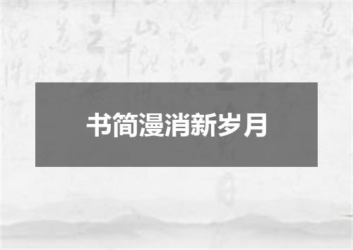 书简漫消新岁月