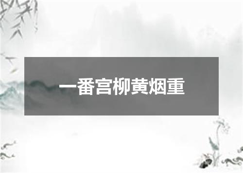 一番宫柳黄烟重