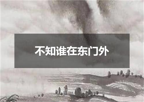 不知谁在东门外