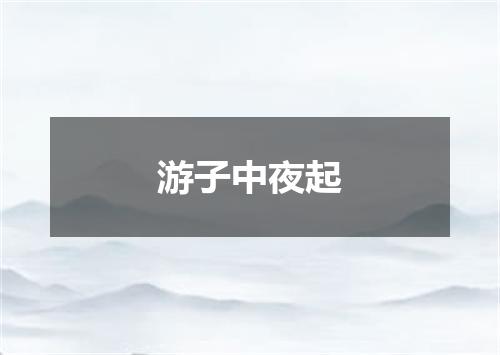 游子中夜起