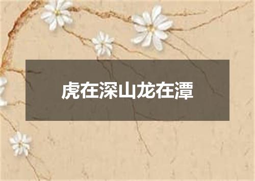 虎在深山龙在潭